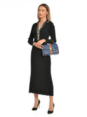 Borsa a mano Yvette in pelle naturale Blu