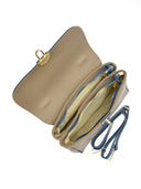 Borsa a mano Yvette in pelle naturale color talpa