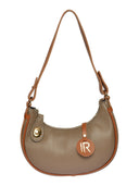 Borsa a mano Flavia, pelle naturale color tortora