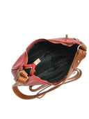 Borsa a mano Flavia, vera pelle, rossa