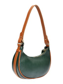 Borsa a mano Flavia, vera pelle, verde