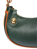 Borsa a mano Flavia, vera pelle, verde