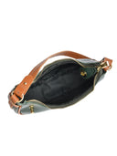 Borsa a mano Flavia, vera pelle, verde