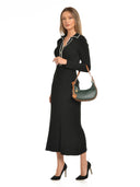 Borsa a mano Flavia, vera pelle, verde