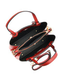 Borsa a mano Hannelore in vera pelle rossa