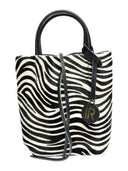 Isabella Rhea Geanta de mana Fiona piele naturala Zebra