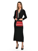 Borsa a mano Sofia in vera pelle Rossa