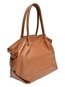 Borsa a mano Samantha in vera pelle Cognac