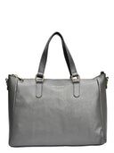 Borsa a mano Bettina, pelle naturale, grigio