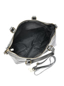 Borsa a mano Bettina, pelle naturale, grigio