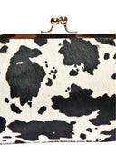 Borsa a tracolla Celina, pelle naturale, stampa animalier