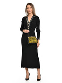 Borsa a tracolla Celina, pelle naturale, giallo