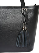Borsa a mano Irimi in vera pelle nera