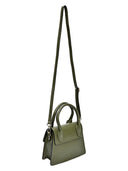 Borsa a mano Dominique in vera pelle VERDE MILITARE