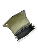 Borsa a mano Dominique in vera pelle VERDE MILITARE