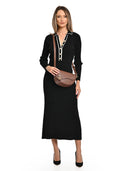 Borsa a tracolla Henriette, vera pelle marrone