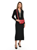 Borse Borsa a tracolla Henriette in vera pelle Rosso