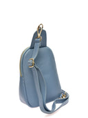 Anna Luchini Rucsac Anca piele naturala Albastru deschis