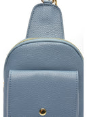 Anna Luchini Rucsac Anca piele naturala Albastru deschis