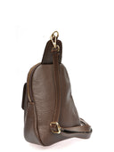 Anna Luchini Rucsac Anca piele naturala Maro inchis