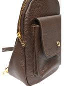 Anna Luchini Rucsac Anca piele naturala Maro inchis
