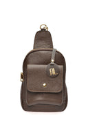 Anna Luchini Rucsac Anca piele naturala Maro inchis