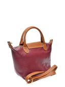 Anna Luchini Geanta de mana  Adela piele naturala Visiniu