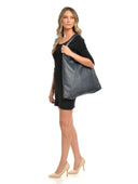 Anna Luchini Geanta de umar Eliza piele naturala Albastru inchis