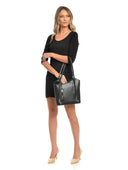 Anna Luchini Geanta de umar Adriana piele naturala Negru