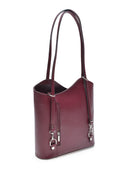 Anna Luchini Geanta de umar Adriana piele naturala Visiniu