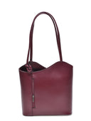 Anna Luchini Geanta de umar Adriana piele naturala Visiniu