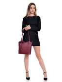 Anna Luchini Geanta de umar Adriana piele naturala Visiniu