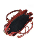 Anna Luchini Geanta de mana  Camila piele naturala Rosu inchis