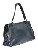 Anna Luchini Geanta de mana  Miruna piele naturala Albastru inchis