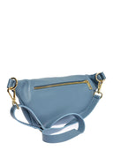 Anna Luchini Geanta Postas Giulia piele naturala Albastru deschis