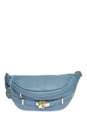 Anna Luchini Geanta Postas Giulia piele naturala Albastru deschis