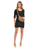 Anna Luchini Geanta Postas Giulia piele naturala Coniac inchis