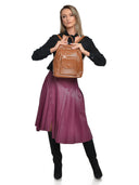 Anna Luchini Rucsac Giovanna piele naturala Coniac