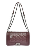 Anna Luchini Geanta de umar Eleonora piele naturala Visiniu