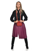 Anna Luchini Geanta Postas Lavinia piele naturala Rosu