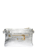 Anna Luchini Geanta Postas Vittoria piele naturala Argintiu