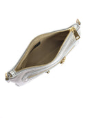 Anna Luchini Geanta Postas Vittoria piele naturala Argintiu