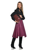 Anna Luchini Geanta de mana  Damaris piele naturala Bordo