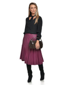 Anna Luchini Geanta de mana  Damaris piele naturala Maro inchis