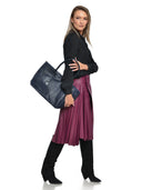 Anna Luchini Geanta de umar Giada piele naturala Albastru