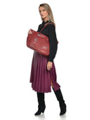 Anna Luchini Geanta de umar Giada piele naturala Visiniu