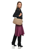 Anna Luchini Geanta de umar Mia piele naturala Taupe