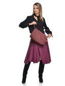 Anna Luchini Geanta de umar Mia piele naturala vin