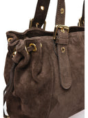 Borsa a tracolla Anna Luchini Stella, pelle naturale, marrone scuro