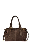 Borsa a tracolla Anna Luchini Stella, pelle naturale, marrone scuro